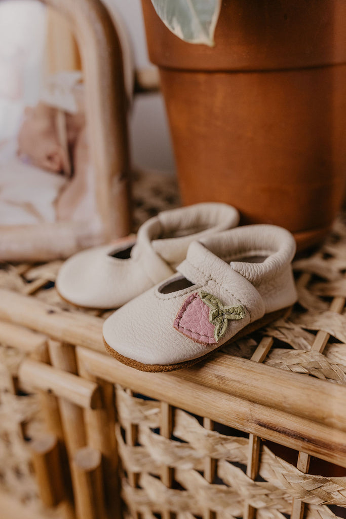 Pink Strawberries Mary Janes Shoes Baby and Toddler– Starry Knight